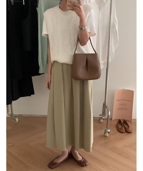 cotton volume skirt/2color