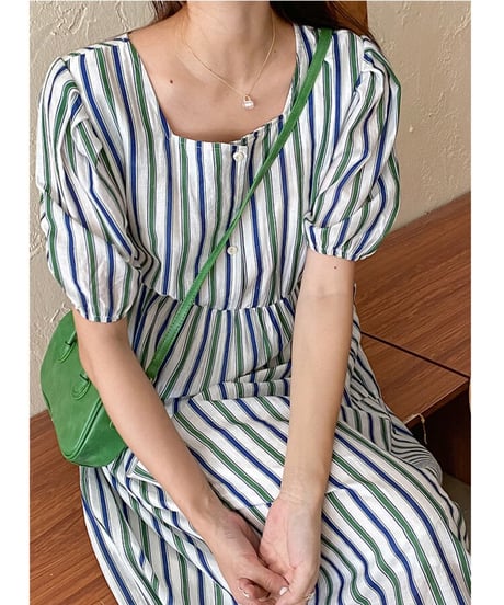 [OUTLET]random stripe OP/2color