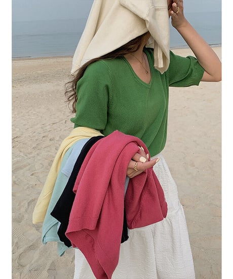soft knit tops/7color(ネコポス)