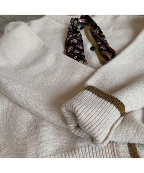 [OUTLET]scarf knit cardigan/3color