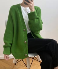 basic middle knit cardigan/2color