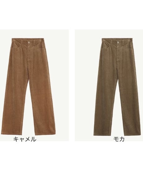 corduroy straight pants/4color