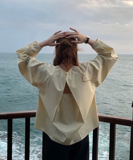 back design blouse/2color