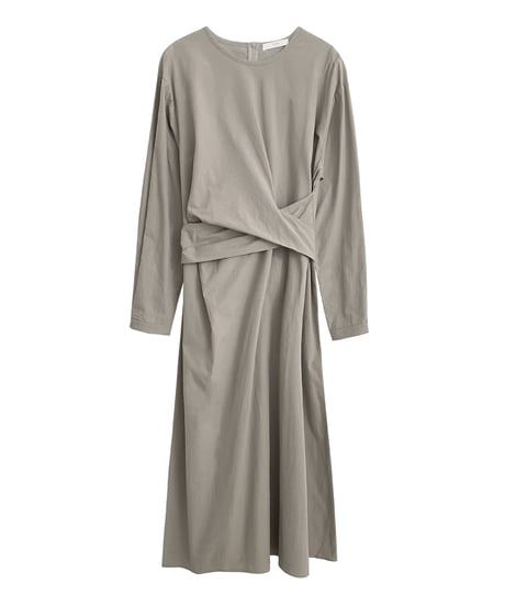 waist wrap long dress/3color