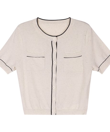 linen blend cardigan tops/3color(ネコポス)