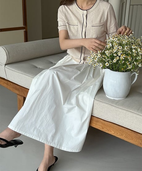 linen blend cardigan tops/3color(ネコポス)