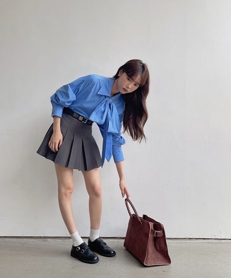 big ribbon shirt/2color