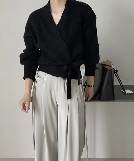 cache-coeur ribbon knit/3color