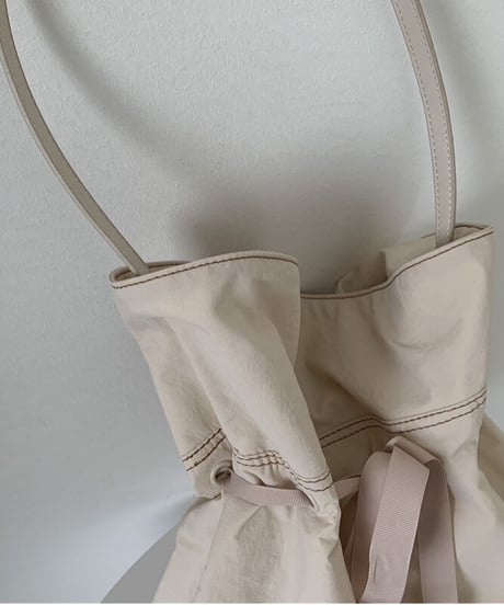 ribbon nylon tote bag/2color(ネコポス)