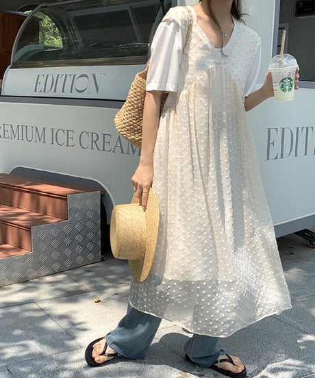 dot see-through dress