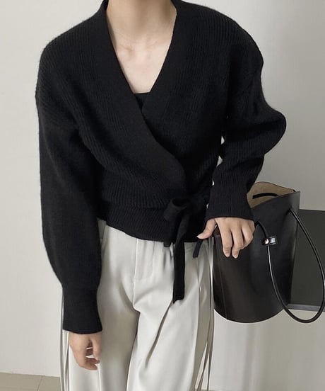 cache-coeur ribbon knit/3color