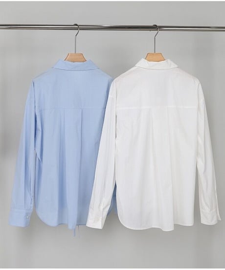 lace up design shirt/2color