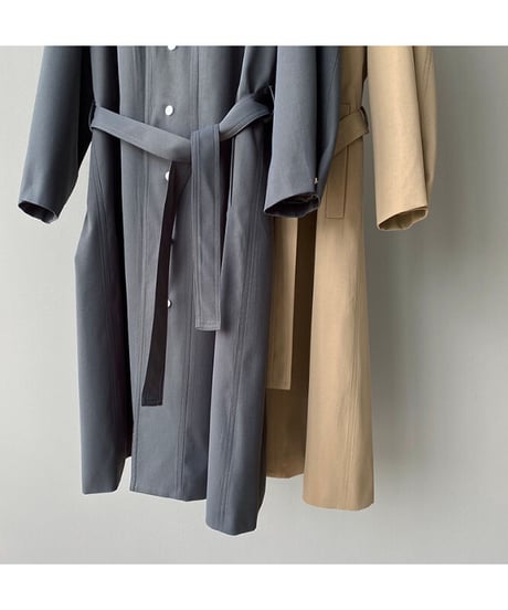 stand collar trench coat/2color