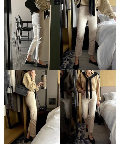 cropped color slim denim/3color