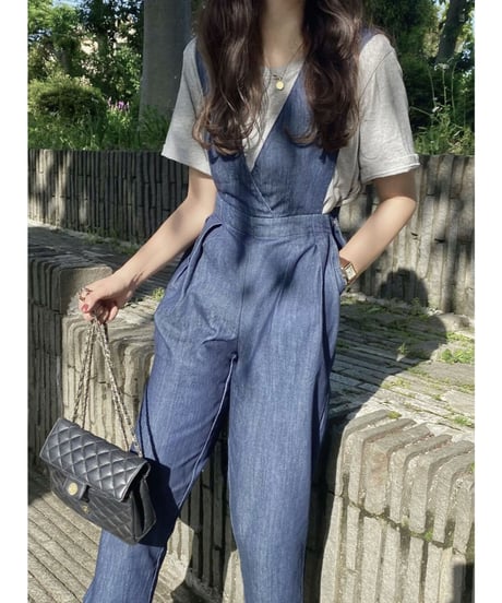 denim jumper all-in-one