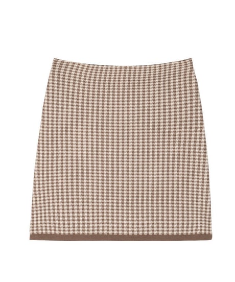 knit short skirt/2color