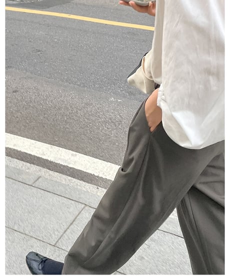 roll-up tuck slacks/3color