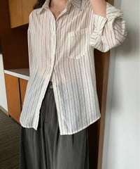 sheer stripe shirt/3color(ネコポス)