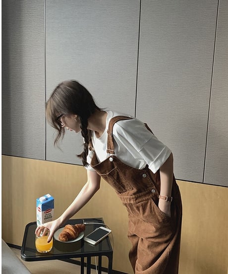 11w corduroy overall/2color