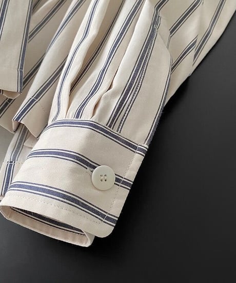 waist shape stripe shirt