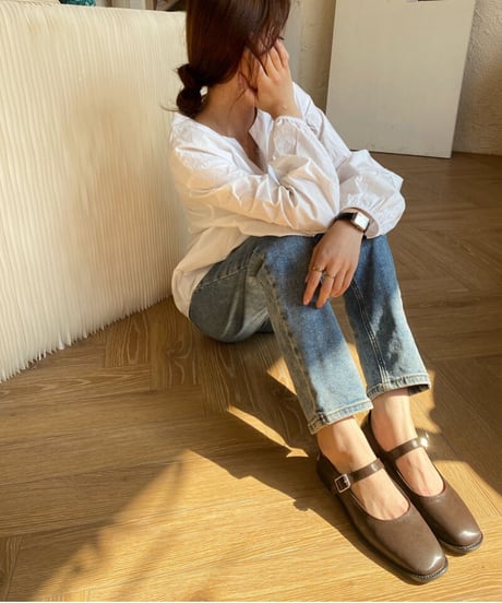 strap flat pumps/3color