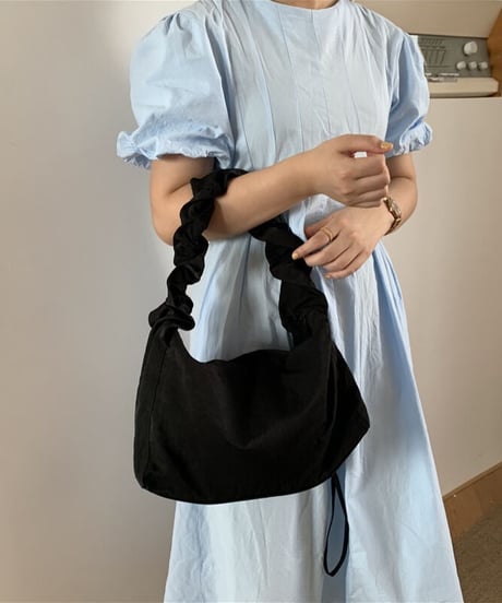 shirring handle bag/3color(ネコポス)