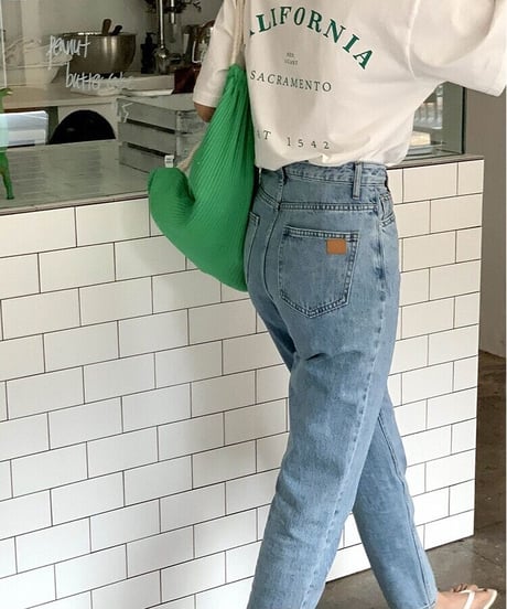 cropped highrise denim/light blue