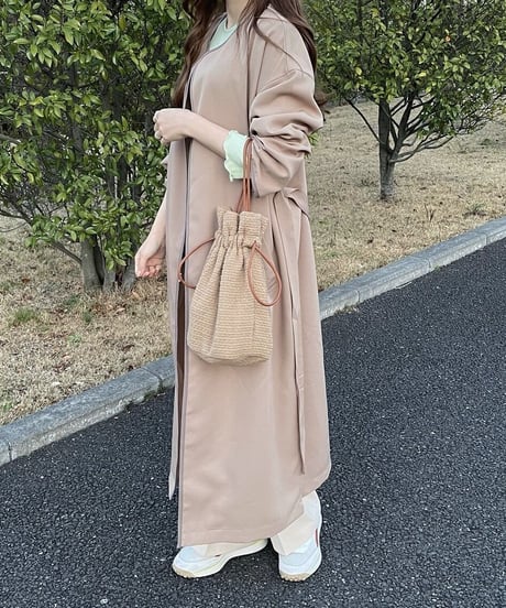 [OUTLET]piping long gown/2color