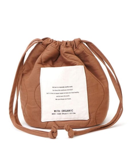 sustainable quilt kinchaku bag/2color(ネコポス)