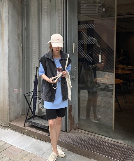 denim over vest/2color