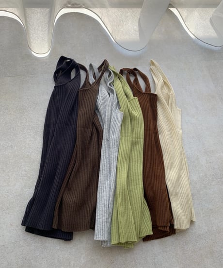 rib knit tank top/6color