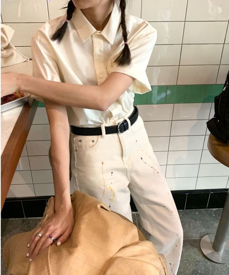 half sleeve color shirt/2color(ネコポス)
