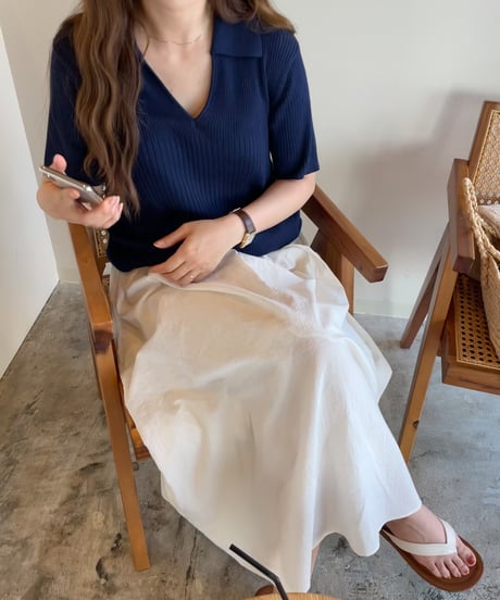 skipper knit shirt(half sleeve)/4color