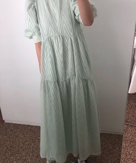 airy puff sleeve OP/2color