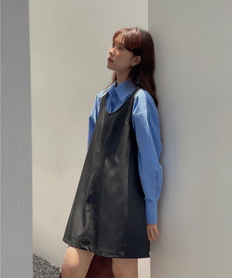 eco leather jumper skirt