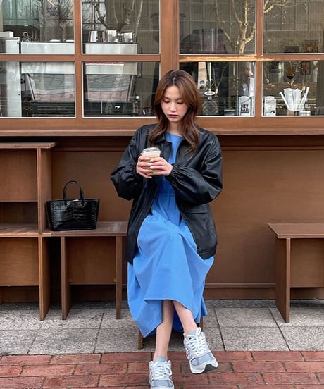 eco leather over blouson