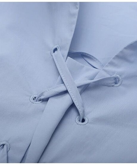 lace up design shirt/2color