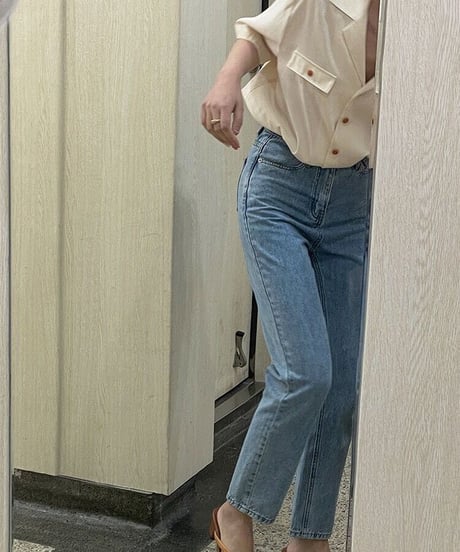 cropped highrise denim/light blue