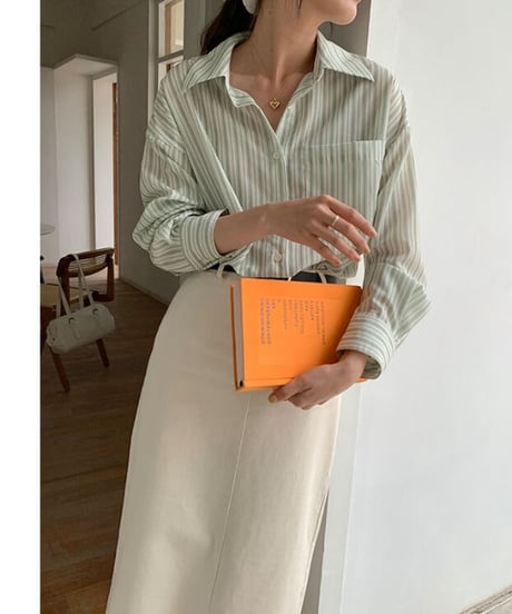 back slit skirt/2color