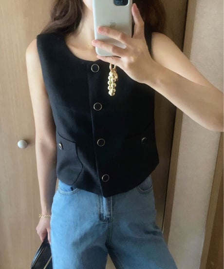 classic short vest tops