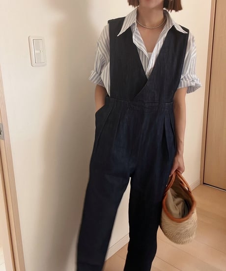 denim jumper all-in-one