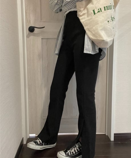 side slit lib pants/3color