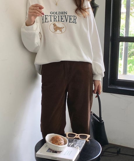 brown straight denim
