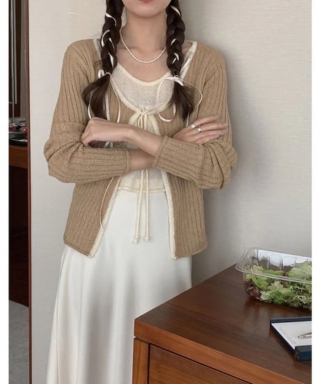 layer ribbon tops/2color