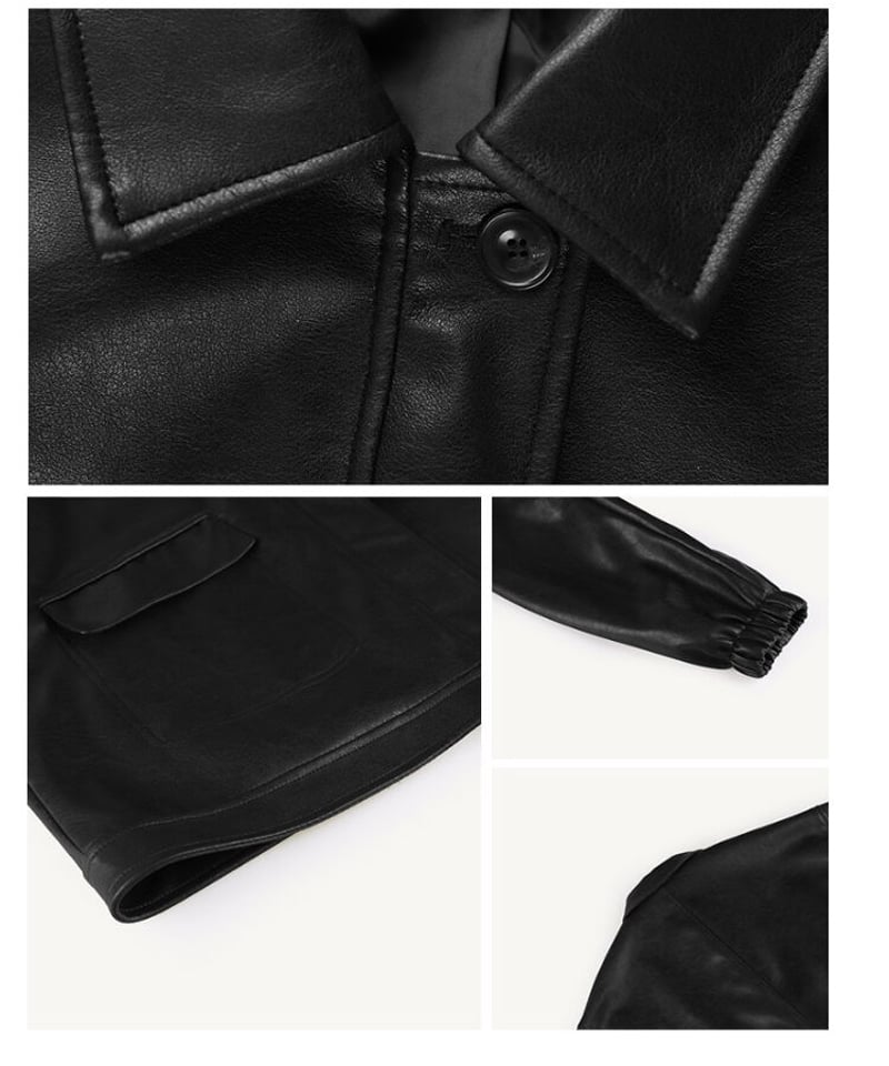 eco leather over blouson | as.style