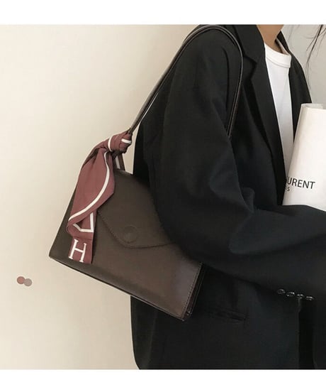 simple shoulder bag & scarf/3color