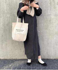 2way puff sleeve long dress/3color