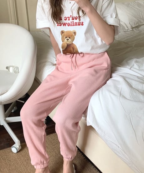 [OUTLET]waffle jogger pants/2color