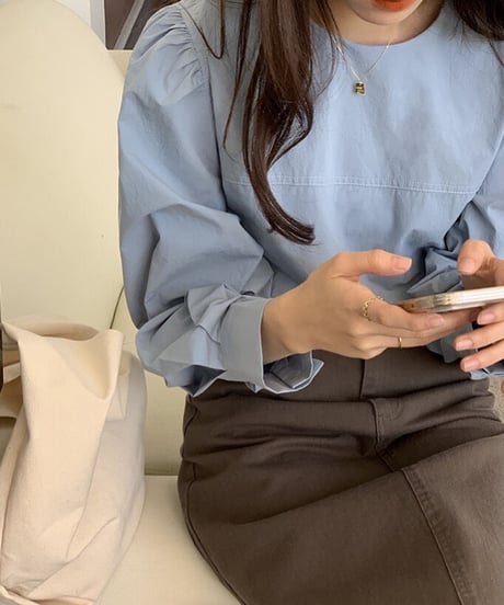 [OUTLET]volume sleeve blouse/3color