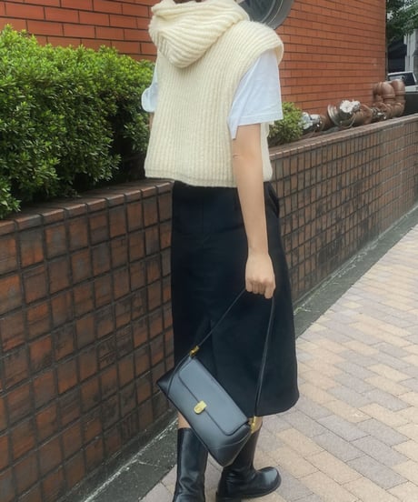 [OUTLET]hoodie knit vest/3color